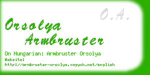 orsolya armbruster business card